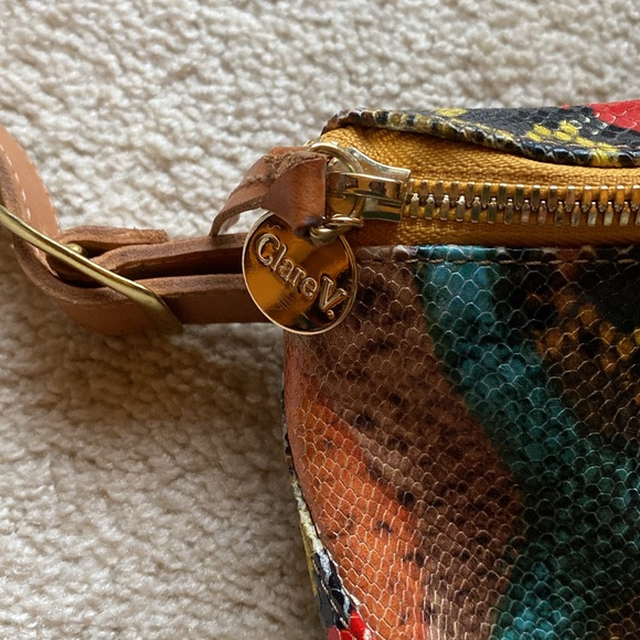 Clare V Snake Embossed Leather Belt Bag - Picture 11 of 12